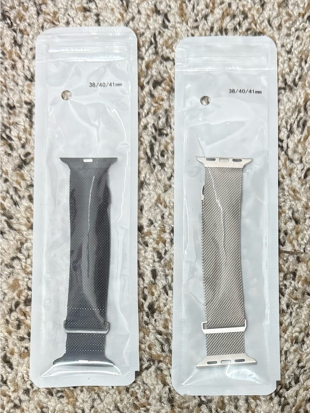 Apple Watch Adjustable Metal Mesh Bands - Black OR Silver